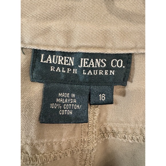 LRL LAUREN Jeans Co Classic Capri Green Pants SZ 16  35"waist‎ 21"inseam Vintage - Picture 5 of 8